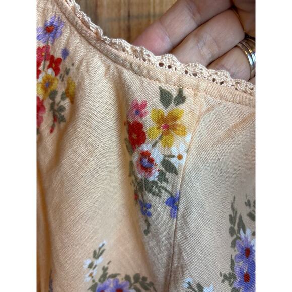 American Eagle Boho Floral Tiered Tank Top Blouse Women's Size L - Picture 3 of 8